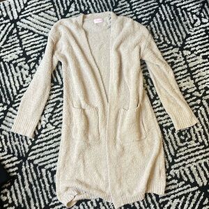 Women’s Pink Lily Teddy cardigan ; size small